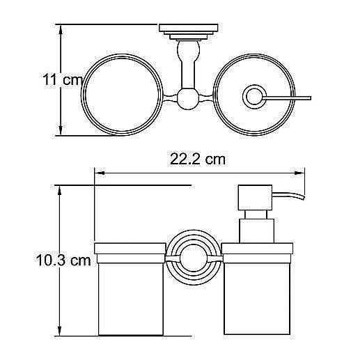 Держатель стакана и диспенсера WasserKRAFT Isar K-7389 купить в интернет-магазине сантехники Sanbest