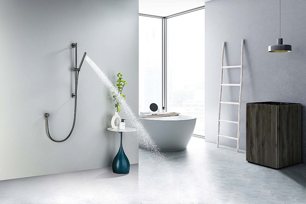 Душевой гарнитур Aquatek Европа AQ2012BGM оружейная сталь купить в интернет-магазине сантехники Sanbest