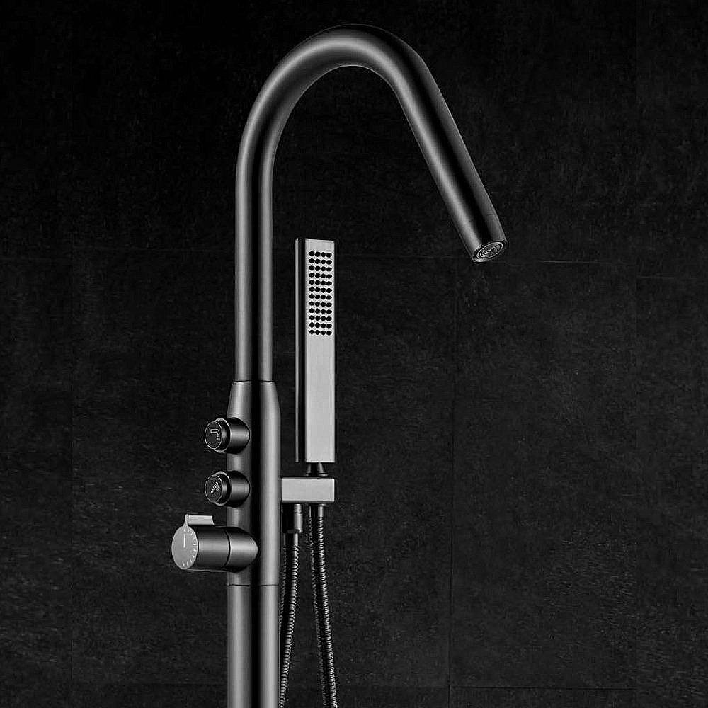 Смеситель для ванны Black&White UNIVERSE U7752GM темно-серый купить в интернет-магазине сантехники Sanbest