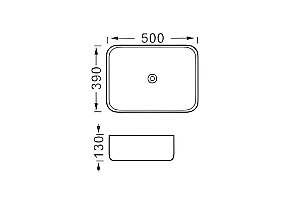 Раковина накладная Aquatek Вега 50 AQ5515-MW белая матовая купить в интернет-магазине Sanbest