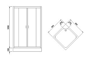 Душевой уголок Royal Bath RB80HP-C-BL 80х80 матовый купить в интернет-магазине Sanbest