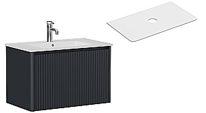 Тумба с раковиной и столешницей Allen Brau Gravity 80 1.370017.AM антрацит матовый для ванной в интернет-магазине Sanbest
