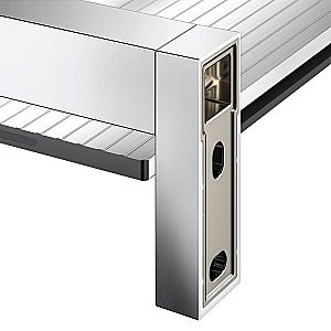 Полка KEUCO EDITION 90 SQUARE 19159010000 36 хром/алюминий купить в интернет-магазине сантехники Sanbest