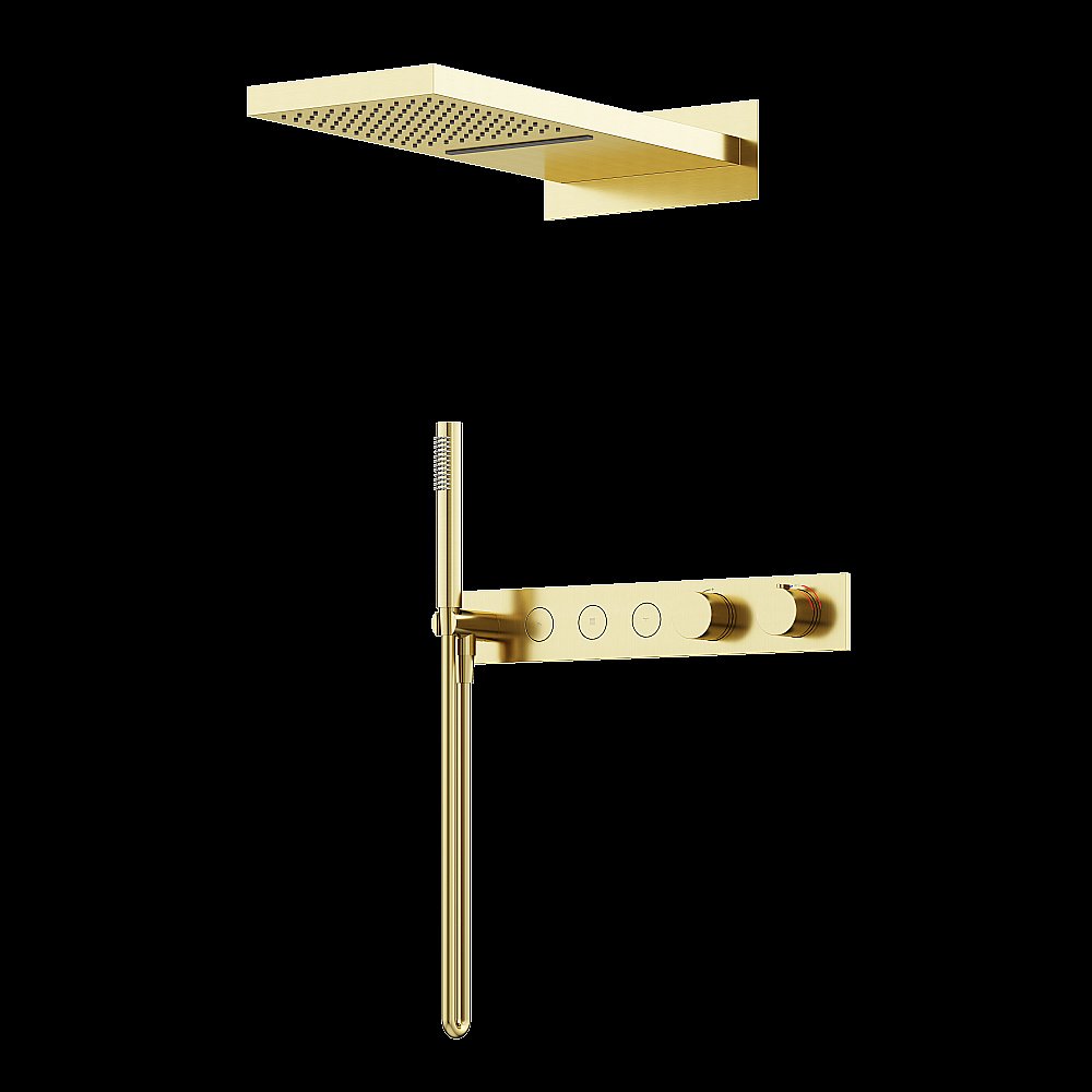 Душевая система Sancos Linn SC9023BG брашированное золото купить в интернет-магазине сантехники Sanbest