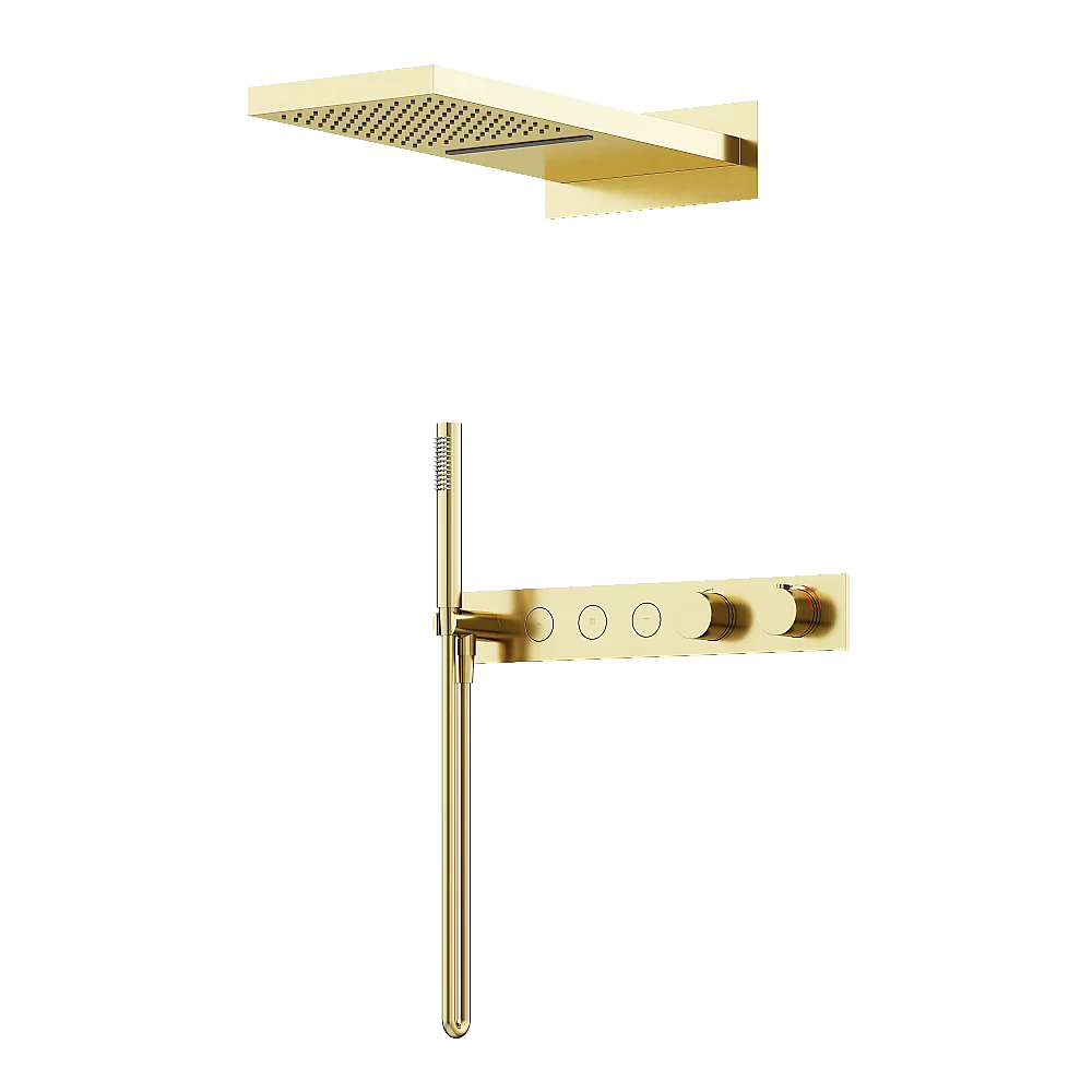 Душевая система Sancos Linn SC9023BG брашированное золото купить в интернет-магазине сантехники Sanbest