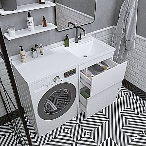 Тумба с раковиной Grossman Марсал 120 белая для ванной в интернет-магазине Sanbest