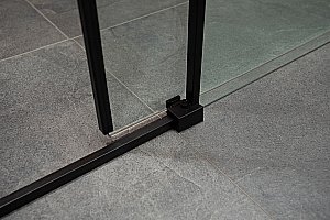 Душевая дверь Aquanet Pleasure AE60-N-150H200U-BT 150 стекло прозрачное/профиль черный купить в интернет-магазине Sanbest