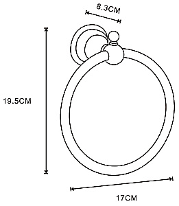 Полотенцедержатель Azario ELVIA AZ-91111G золото купить в интернет-магазине сантехники Sanbest