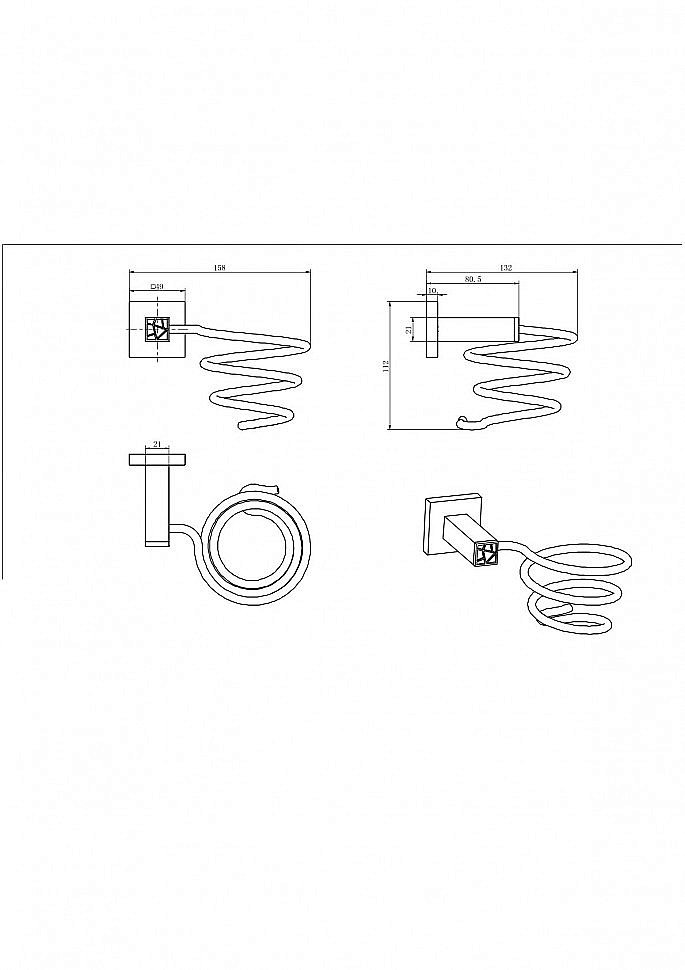 Держатель для фена CeramaLux Venezia 88616-1 хром купить в интернет-магазине сантехники Sanbest