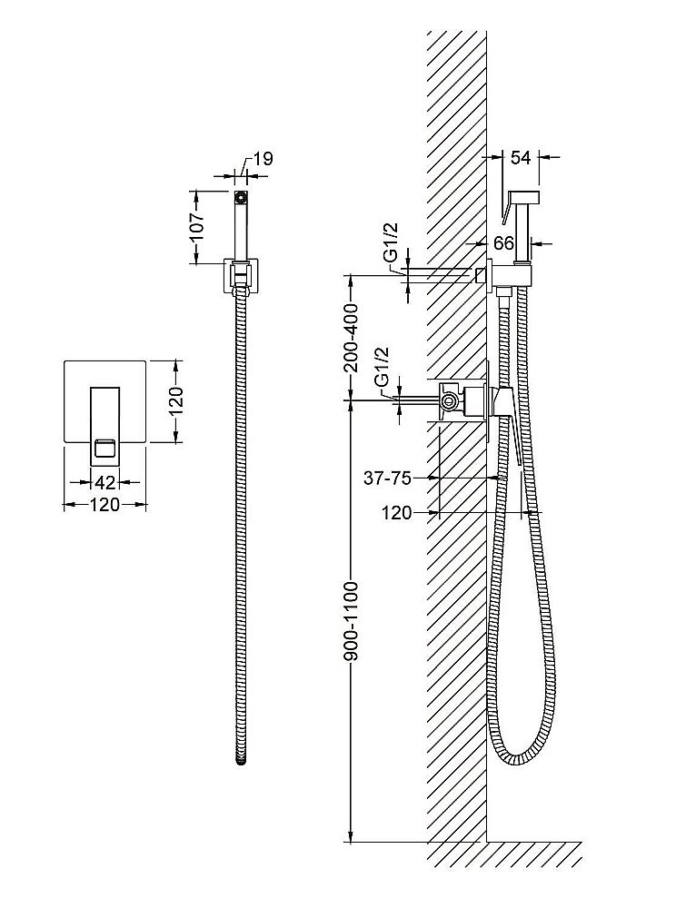 Гигиенический душ Timo Briana 7189/17SM купить в интернет-магазине сантехники Sanbest