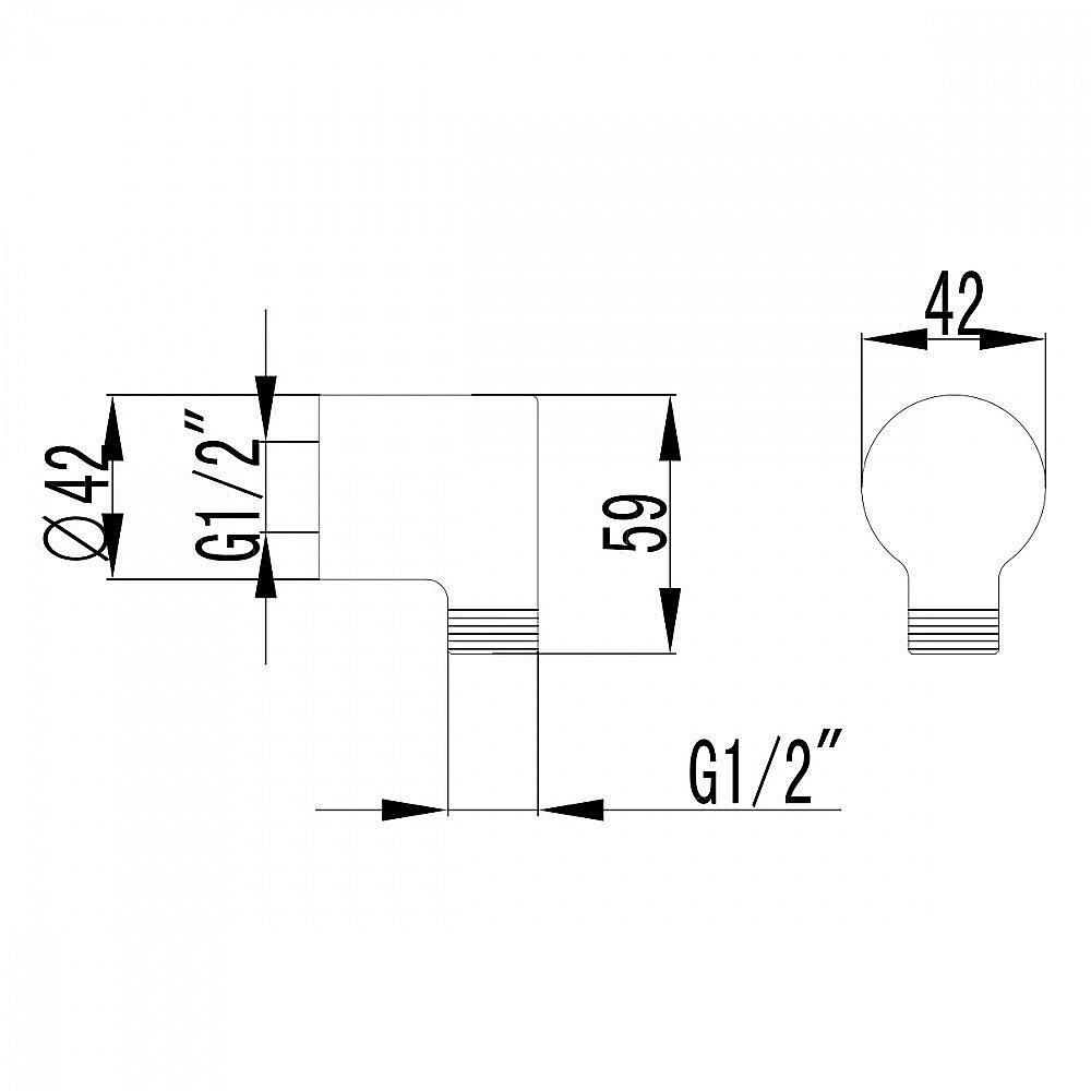Подключение для душевого шланга Lemark LM3283С купить в интернет-магазине сантехники Sanbest