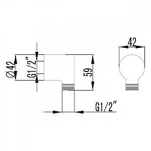 Подключение для душевого шланга Lemark LM3283С купить в интернет-магазине сантехники Sanbest