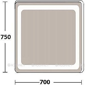 Зеркало LED De Aqua СМАРТ 188029 70x75 в ванную от интернет-магазине сантехники Sanbest