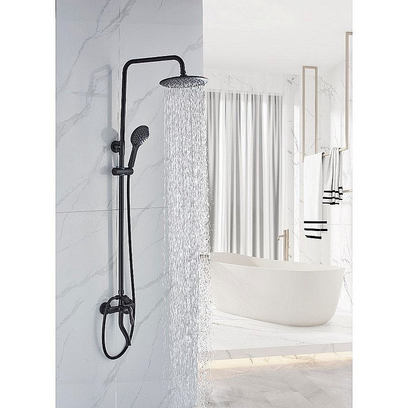 Душевая система Boch Mann ECO Black BM8825 черная купить в интернет-магазине сантехники Sanbest