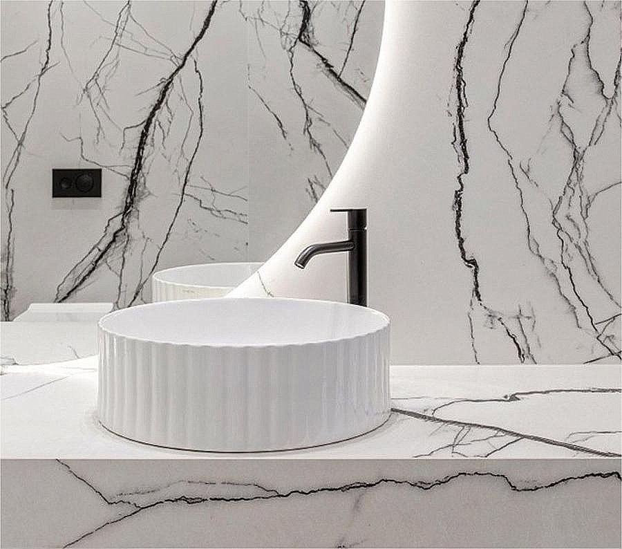 Раковина накладная Artceram Millerighe 44 OSL010 01 00 bi белая купить в интернет-магазине Sanbest