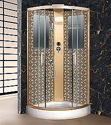 Душевая кабина Niagara Luxe NG-7715GBK 90x90 золото купить в интернет-магазине Sanbest