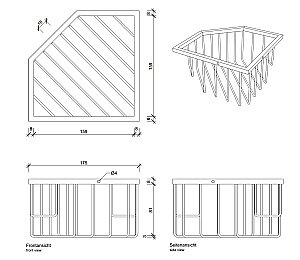 Полка угловая Decor Walther Universal WA ECK1 хром купить в интернет-магазине сантехники Sanbest