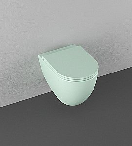 Унитаз подвесной Isvea Infinity 10NF02001SV-2T мятно-зеленый матовый, безободковый купить в интернет-магазине Sanbest