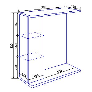 Зеркало со шкафом Loranto Стиль Соло CS00024779 60 белое, левостороннее купить в интернет-магазине сантехники Sanbest
