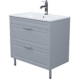 Тумба с раковиной Iddis Oxford 80 OXF80L0I95K светло-серая для ванной в интернет-магазине Sanbest