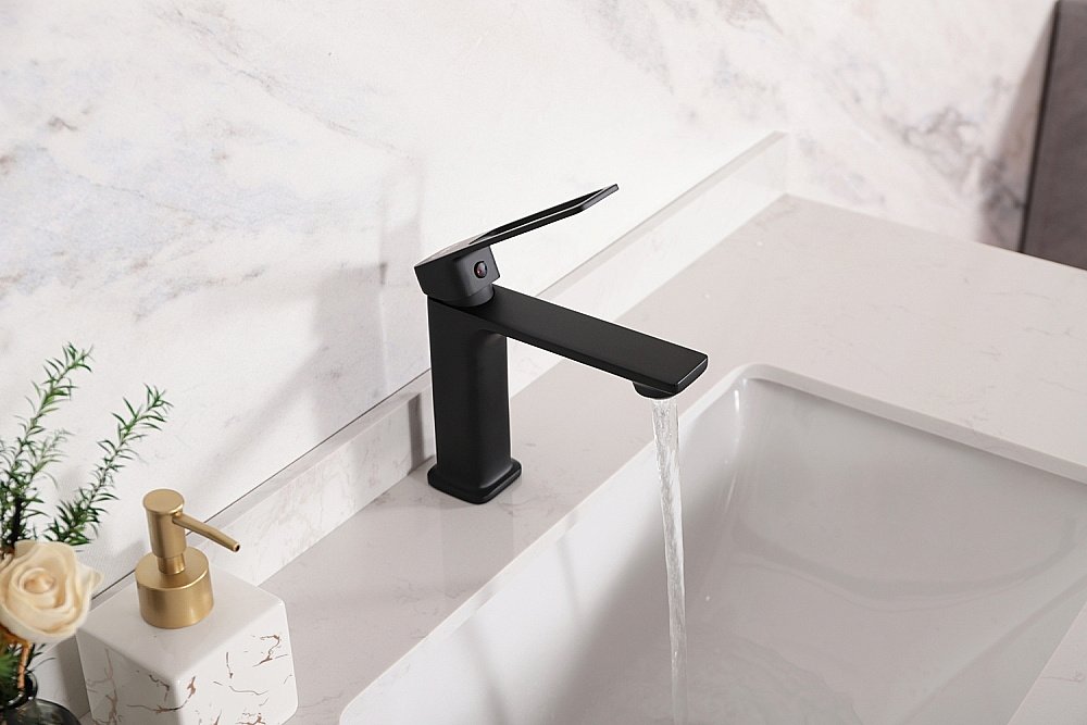 Смеситель для раковины GID Niagara L057BMK черный матовый купить в интернет-магазине сантехники Sanbest