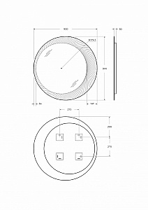 Зеркало Cezares 90 CZR-SPC-D900-LED в ванную от интернет-магазине сантехники Sanbest
