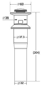 Донный клапан BelBagno BB-PCU-02-IN купить в интернет-магазине сантехники Sanbest