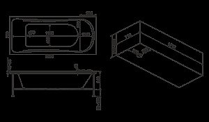 Ванна акриловая BAS Верона 150x70 купить в интернет-магазине Sanbest