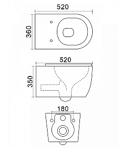 одвесн ой безободк Agger AT12150 безободковый, с инсталляцией, смыв торнадо, с крышкой микролифт, белый глянцевый купить в интернет-магазине Sanbest