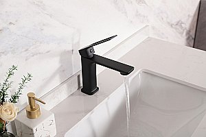 Смеситель для раковины GID Niagara L057BMK черный матовый купить в интернет-магазине сантехники Sanbest