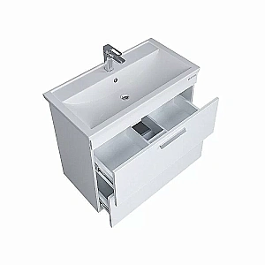 Тумба с раковиной Grossman НЕО 80 пленка, белая для ванной в интернет-магазине Sanbest