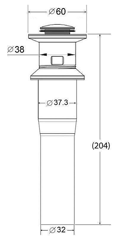 Донный клапан BelBagno BB-PCU-02-IN купить в интернет-магазине сантехники Sanbest
