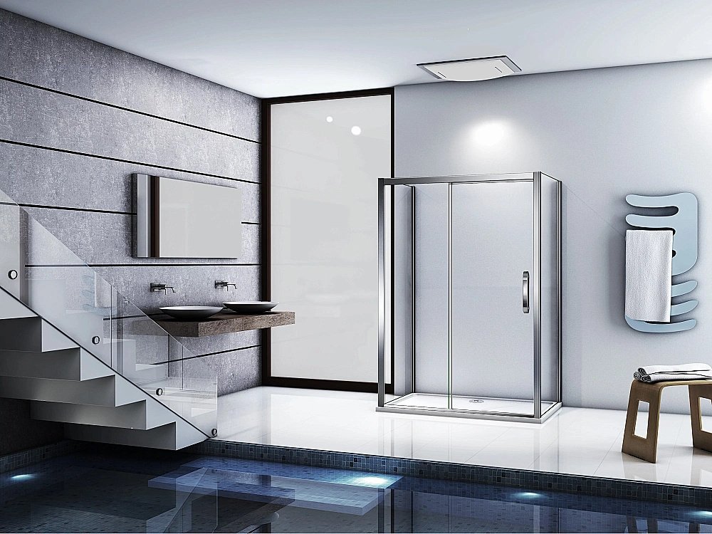 Душевой уголок Good Door Antares WTW+SP+SP 140х100 стекло прозрачное/профиль хром купить в интернет-магазине Sanbest