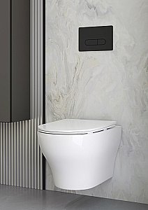 Унитаз Boheme FIORE 978-SET-W безободковый, с крышкой микролифт, смыв торнадо, белый глянцевый купить в интернет-магазине Sanbest