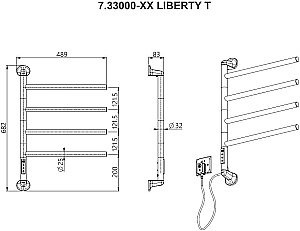 Полотенцесушитель электрический Allen Brau Liberty 7.33000-GB золото брашированное купить в интернет-магазине сантехники Sanbest