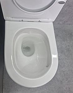 Унитаз напольный CeramaLux TR2176-1 белый, с бачком, с крышкой микролифт, слив торнадо купить в интернет-магазине Sanbest