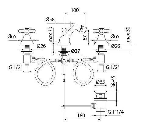 Смеситель для биде Webert Armony AM710202010 купить в интернет-магазине сантехники Sanbest
