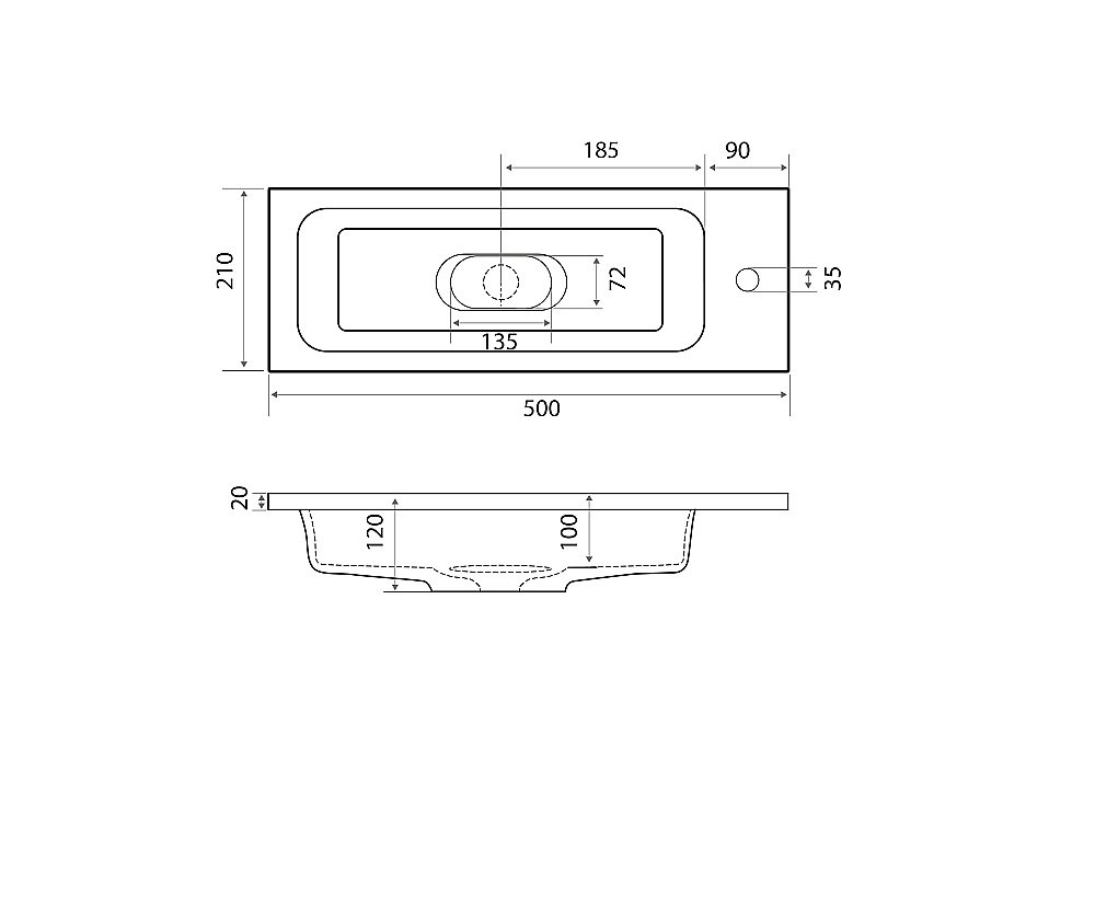 Тумба с раковиной Taliente Olejo 50 белый глянцевый для ванной в интернет-магазине Sanbest