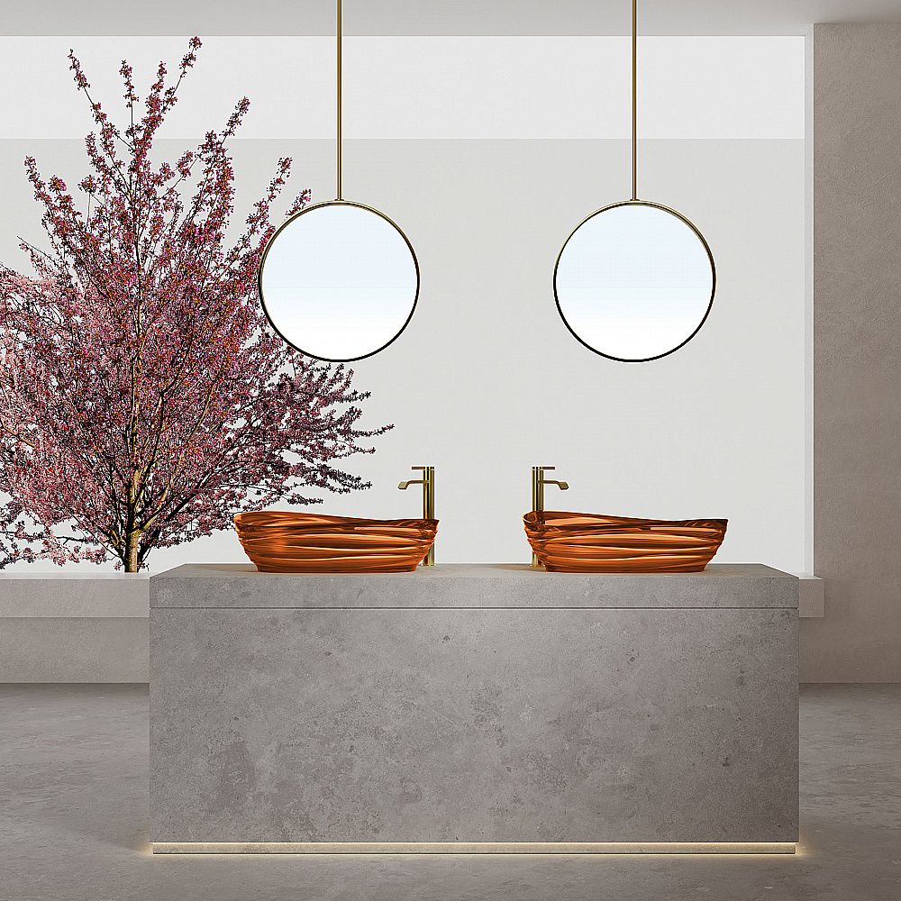 Раковина Abber Kristall 60 AT2813Opal коричневая купить в интернет-магазине Sanbest