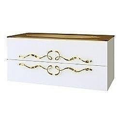 Тумба под раковину Clarberg Due amanti 120 белая декор золото купить в интернет-магазине сантехники Sanbest