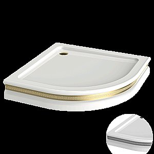 Душевой поддон Migliore 26991 92х92 белый, декор хром купить в интернет-магазине Sanbest