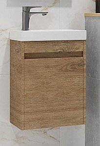 Тумба с раковиной Art&Max Family-M 40 с дверцей, дуб харбор золотой для ванной в интернет-магазине Sanbest