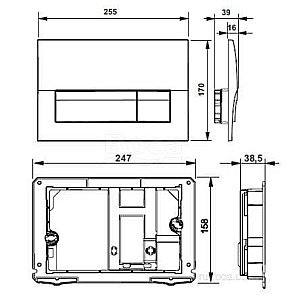 Кнопка для инсталляции Roca Active В01 8901170B1 купить в интернет-магазине сантехники Sanbest