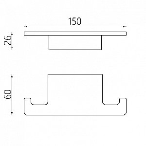 Крючок двойной ABBER Funktion AA1152 хром купить в интернет-магазине сантехники Sanbest