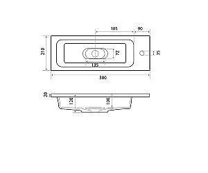 Тумба с раковиной Taliente Olejo 50 белый глянцевый для ванной в интернет-магазине Sanbest