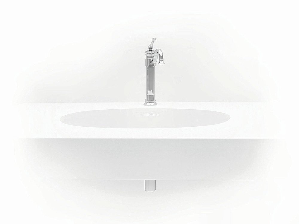 Раковина под столешницу Montebianco PIETRO DUE 11023 белая матовая купить в интернет-магазине Sanbest