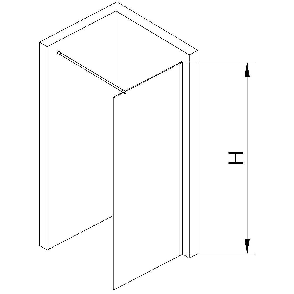 Душевое ограждение RGW Walk In WA-002 90 Прозрачное купить в интернет-магазине Sanbest