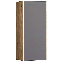 Шкаф подвесной Акватон Сохо 35 дуб веллингтон/графит для ванной в интернет-магазине сантехники Sanbest