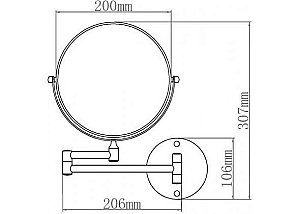 Зеркало косметическое Aquanet Lvyi 1309 купить в интернет-магазине сантехники Sanbest