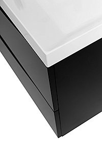 Тумба с раковиной Belbagno MARINO 100 подвесная Nero Lucido для ванной в интернет-магазине Sanbest